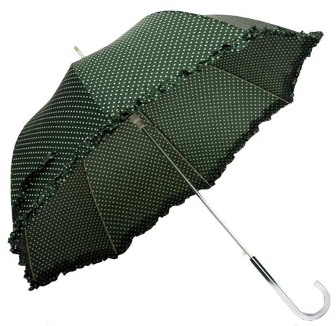 Guarda Chuva Cabo Curvo Transparente Verde c/ Bolas brancas - Umbrellas Menor preço em Guarda Chuva Cabo Curvo Transparente Verde c/ Bolas brancas - Umbrellas