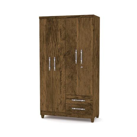 Guarda Roupa 04 Portas Line Imbuia Rustico VLR Moveis Menor preço em Guarda Roupa 04 Portas Line Imbuia Rustico VLR Moveis