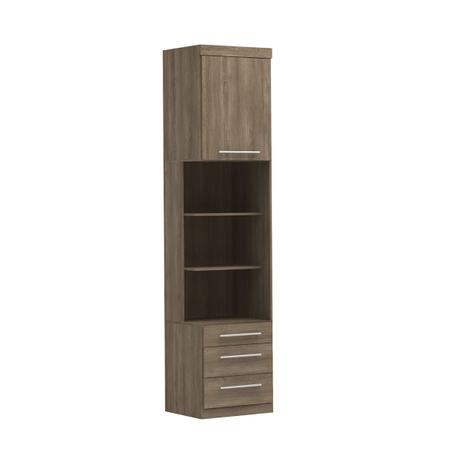 Guarda-Roupa 1 Porta 3 Gavetas Nogal A527 Kappesberg Menor preço em Guarda-Roupa 1 Porta 3 Gavetas Nogal A527 Kappesberg