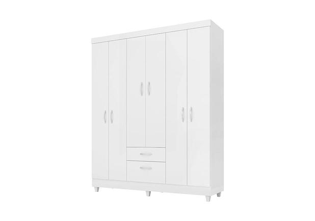 Guarda Roupa 6 Portas Astral Branco - Demóbile - Demobile Menor preço em Guarda Roupa 6 Portas Astral Branco - Demóbile - Demobile