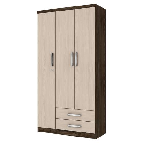 Guarda Roupa Açaí 3 Portas 2 Gavetas Moka E Fendi D133 Henn Menor preço em Guarda Roupa Açaí 3 Portas 2 Gavetas Moka E Fendi D133 Henn