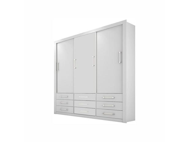 Guarda-Roupa Anjos 3 Portas sem Espelho Branco - 1318.1.66 - Carioca Móveis - CARIOCA MOVEIS Menor preço em Guarda-Roupa Anjos 3 Portas sem Espelho Branco - 1318.1.66 - Carioca Móveis - CARIOCA MOVEIS