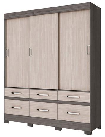 Guarda Roupa B21-74 Briz 3 Portas Deslizantes 6 Gavetas Menor preço em Guarda Roupa B21-74 Briz 3 Portas Deslizantes 6 Gavetas