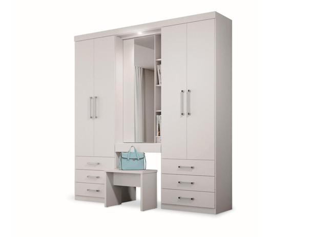 Guarda Roupa Camarim 5.7 Branco - Santos Andirá - Santos andira Menor preço em Guarda Roupa Camarim 5.7 Branco - Santos Andirá - Santos andira