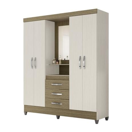 Guarda Roupa Capelinha Capri Avela Carvalho RF Moval Menor preço em Guarda Roupa Capelinha Capri Avela Carvalho RF Moval
