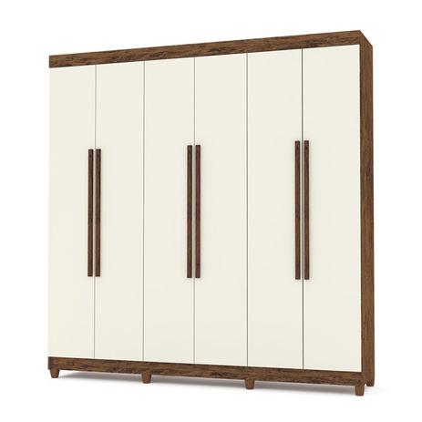 Guarda Roupa Casal 06 Portas Elegance Imbuia Champanhe VLR Moveis Menor preço em Guarda Roupa Casal 06 Portas Elegance Imbuia Champanhe VLR Moveis