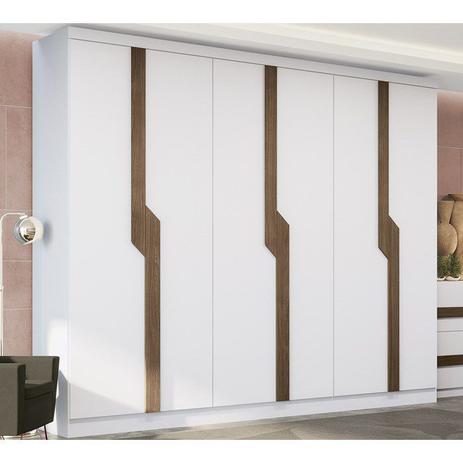Guarda Roupa Casal 06 Portas G549 Branco/Jacaranda Kappesberg Menor preço em Guarda Roupa Casal 06 Portas G549 Branco/Jacaranda Kappesberg