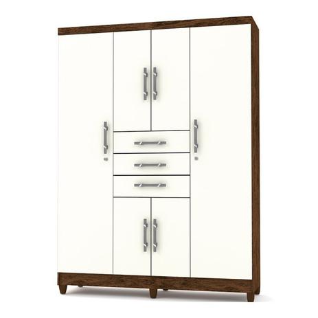 Guarda Roupa Casal 06 Portas Taurus Imbuia Champanhe VLR Moveis Menor preço em Guarda Roupa Casal 06 Portas Taurus Imbuia Champanhe VLR Moveis
