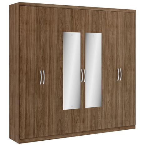 Guarda Roupa Casal 6 Portas com Espelho Elite Plus Glass THB Menor preço em Guarda Roupa Casal 6 Portas com Espelho Elite Plus Glass THB
