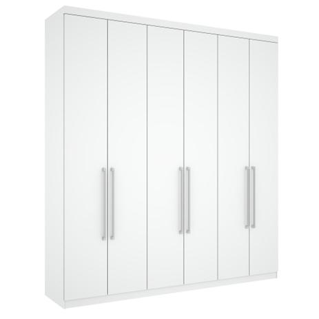 Guarda-Roupa Casal 6 Portas e 3 Gavetas Liz Branco - Mirarack Menor preço em Guarda-Roupa Casal 6 Portas e 3 Gavetas Liz Branco - Mirarack