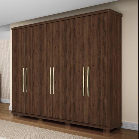 Menor preço em Guarda Roupa Casal 6 Portas Royalle Robel Jacarandá Madeirado