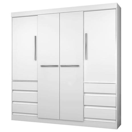 Guarda Roupa Casal Atraente 1477 Branco - Araplac Menor preço em Guarda Roupa Casal Atraente 1477 Branco - Araplac