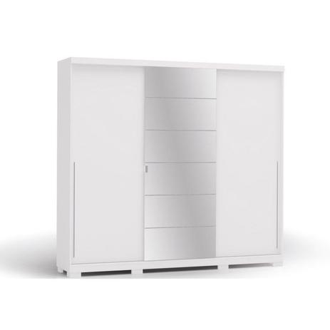 Guarda Roupa Casal B573A 03 Portas de Correr Branco - Kappesberg Menor preço em Guarda Roupa Casal B573A 03 Portas de Correr Branco - Kappesberg