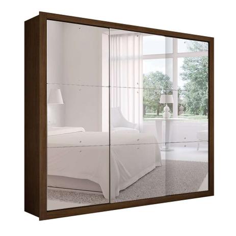 Guarda-Roupa Casal com Espelho Veneza Gold 3 PT 4 GV Café - Rufato Menor preço em Guarda-Roupa Casal com Espelho Veneza Gold 3 PT 4 GV Café - Rufato