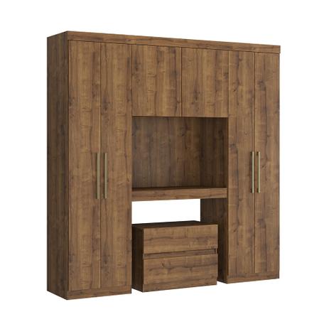 Guarda-Roupa Casal com Gaveteiro Porto 6 PT 2 GV Native - Carraro móveis Menor preço em Guarda-Roupa Casal com Gaveteiro Porto 6 PT 2 GV Native - Carraro móveis