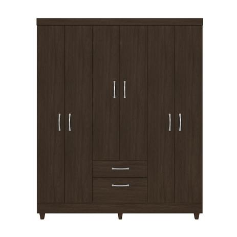 Guarda Roupa Casal Demóbile Astral 6 Portas 2 Gavetas Ébano Touch Menor preço em Guarda Roupa Casal Demóbile Astral 6 Portas 2 Gavetas Ébano Touch