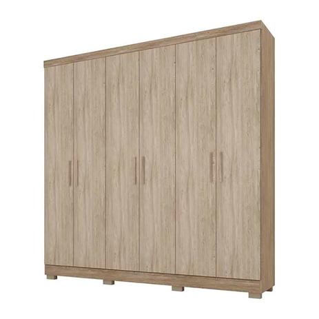 Guarda Roupa Casal Demóbile Oregon 6 Portas Nogal/Vanilla Touch Menor preço em Guarda Roupa Casal Demóbile Oregon 6 Portas Nogal/Vanilla Touch