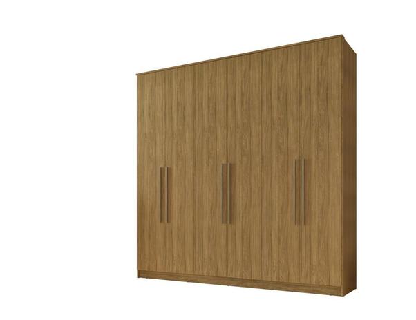 Guarda-Roupa Casal Dublin 6 Portas 3 Gavetas Cinamomo - Móveis bechara Menor preço em Guarda-Roupa Casal Dublin 6 Portas 3 Gavetas Cinamomo - Móveis bechara