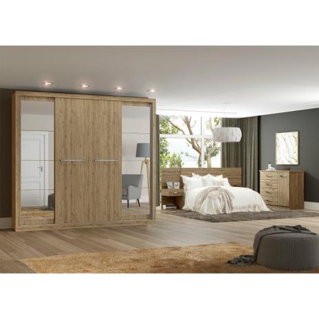 Guarda-Roupa Casal Elegance D196 4 Portas de Correr e Espelho Henn. Menor preço em Guarda-Roupa Casal Elegance D196 4 Portas de Correr e Espelho Henn.