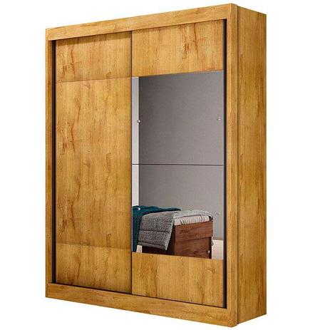 Guarda-Roupa Casal Falco Gold Fosco C/ Espelho Novo Horizonte Menor preço em Guarda-Roupa Casal Falco Gold Fosco C/ Espelho Novo Horizonte