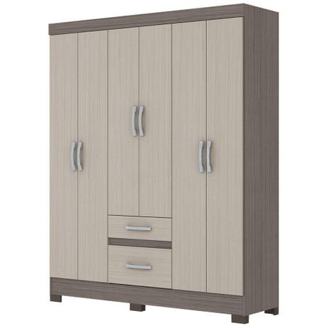Guarda-Roupa Casal Henn Briz 6 Portas 2 Gavetas - B22 Menor preço em Guarda-Roupa Casal Henn Briz 6 Portas 2 Gavetas - B22