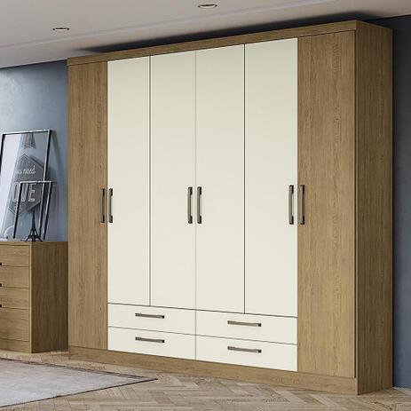 Guarda Roupa Casal Kappesberg J557 6 Portas 4 Gavetas Menor preço em Guarda Roupa Casal Kappesberg J557 6 Portas 4 Gavetas
