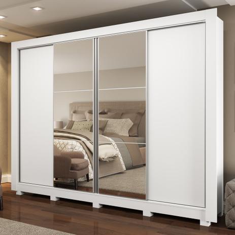 Guarda-Roupa Casal Madesa Montana 4 Portas de Correr Com Espelho Com Pés Menor preço em Guarda-Roupa Casal Madesa Montana 4 Portas de Correr Com Espelho Com Pés