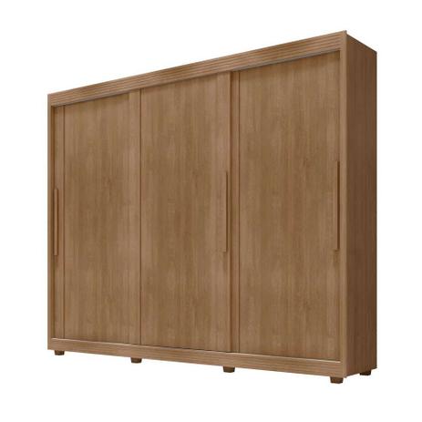 Guarda-Roupa Casal Milão 3 PT Noce Bronze - Lanza Menor preço em Guarda-Roupa Casal Milão 3 PT Noce Bronze - Lanza