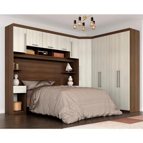 Guarda Roupa Casal Modulado Brenda 3 Peças Terraro/ Naturally - Moveis Arapongas Menor preço em Guarda Roupa Casal Modulado Brenda 3 Peças Terraro/ Naturally - Moveis Arapongas
