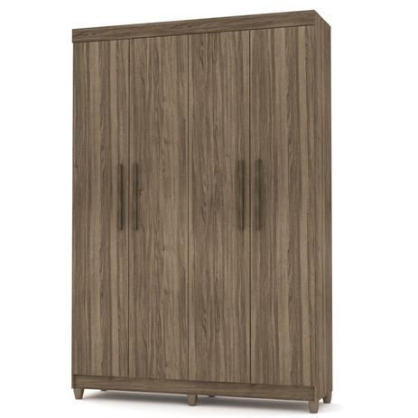 Guarda Roupa Casal Palmas 4 Portas Pau Brasil - VLR Móveis Menor preço em Guarda Roupa Casal Palmas 4 Portas Pau Brasil - VLR Móveis