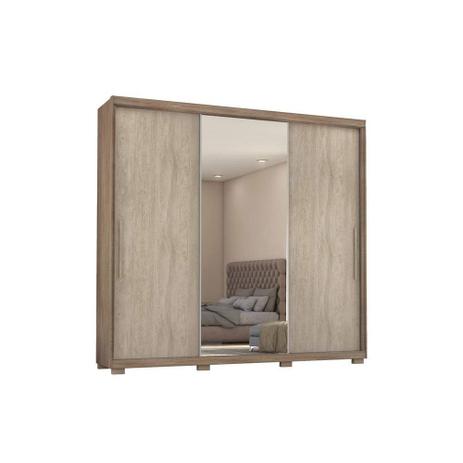 Guarda Roupa Casal Pleno Demobile 3 Portas Com Pé Nogal Vanilla Touch - Demóbile Menor preço em Guarda Roupa Casal Pleno Demobile 3 Portas Com Pé Nogal Vanilla Touch - Demóbile