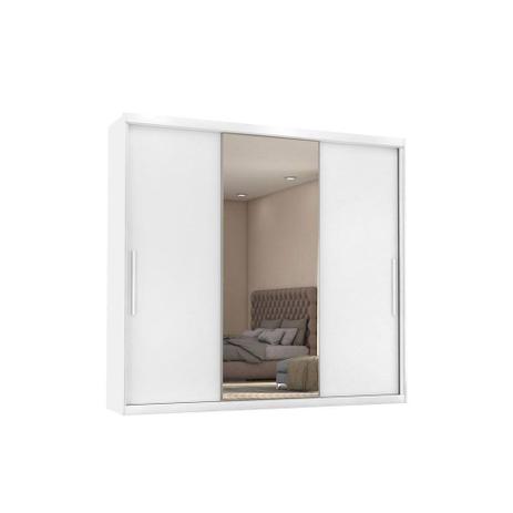 Guarda Roupa Casal Pleno Demobile 3 Portas Sem Pé Branco - Demóbile Menor preço em Guarda Roupa Casal Pleno Demobile 3 Portas Sem Pé Branco - Demóbile