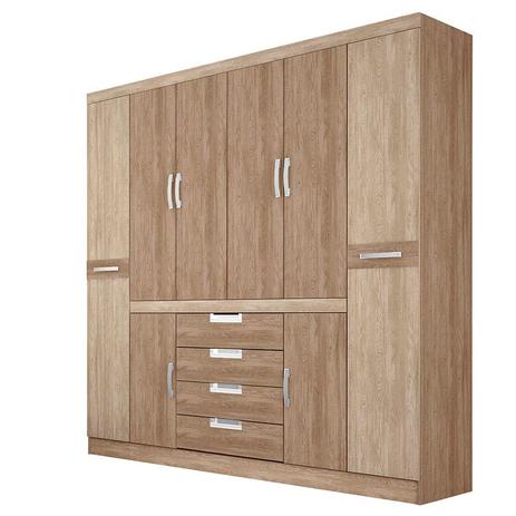 Guarda Roupa Casal Realce Nogal e Vanilla Touch Demóbile - Demobile Menor preço em Guarda Roupa Casal Realce Nogal e Vanilla Touch Demóbile - Demobile