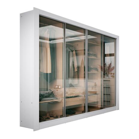 Guarda-Roupa Casal Reflecta Kremlin 4PT Branco - Madesa é boa?