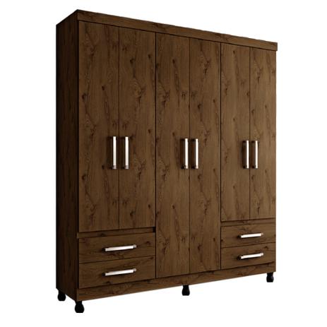 Guarda-Roupa Casal Roma 6 PT Capuccino - Batrol Menor preço em Guarda-Roupa Casal Roma 6 PT Capuccino - Batrol