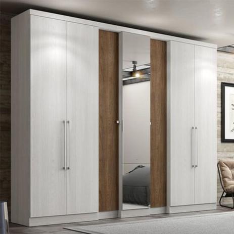Guarda-Roupa Casal THB Selecto Glass 7 Portas 4 Gavetas com Espelho - Teka Sensitive/Carvalho Sensit Menor preço em Guarda-Roupa Casal THB Selecto Glass 7 Portas 4 Gavetas com Espelho - Teka Sensitive/Carvalho Sensit