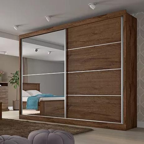 Guarda Roupa Casal Verona Plus com 2 Espelho 2 Portas de Correr 4 Gavetas Made Marcs Braúna CestaPlus Menor preço em Guarda Roupa Casal Verona Plus com 2 Espelho 2 Portas de Correr 4 Gavetas Made Marcs Braúna CestaPlus