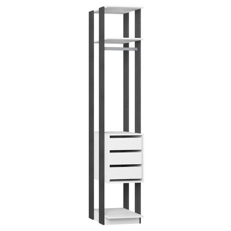 Guarda Roupa Closet Clothes 1003 3 Gavetas Branco/Espresso - BE Mobiliário é boa?