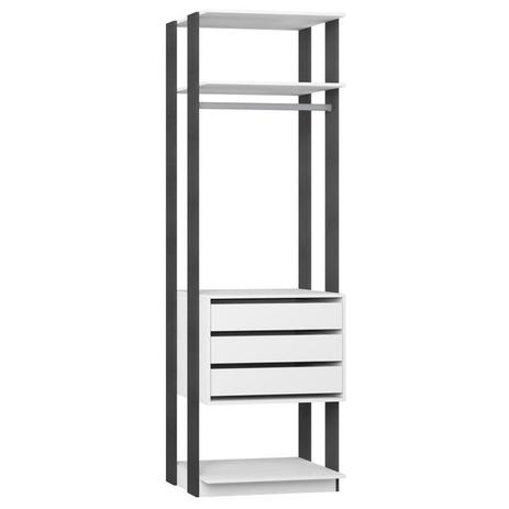 Guarda Roupa Closet Clothes 1004 3 Gavetas Branco/Espresso - BE Mobiliário é boa?