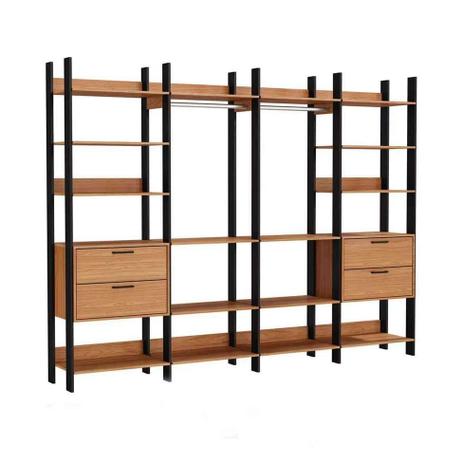 Guarda-Roupa Closet Modulado Lille II 4 GV Freijó e Preto - Dalla Costa é boa?