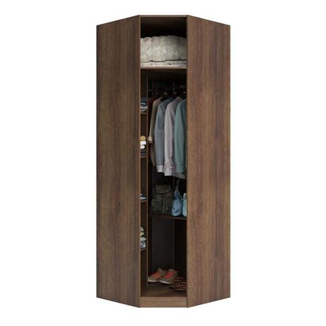 Guarda Roupa Closet sem Porta Canto Diagonal 83,8cm 5 Prateleiras 1 Cabideiro Prime Luciane Móveis Menor preço em Guarda Roupa Closet sem Porta Canto Diagonal 83,8cm 5 Prateleiras 1 Cabideiro Prime Luciane Móveis