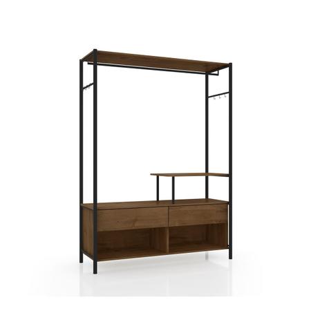 Guarda Roupa Closet Solteiro Barcelona Preto/demolição - Artefamol Menor preço em Guarda Roupa Closet Solteiro Barcelona Preto/demolição - Artefamol