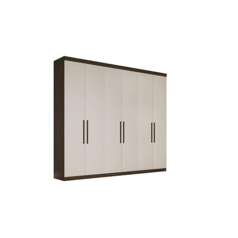 Guarda Roupa de Casal 06 Portas GR New Maestro Demóbile Ébano Off White Menor preço em Guarda Roupa de Casal 06 Portas GR New Maestro Demóbile Ébano Off White