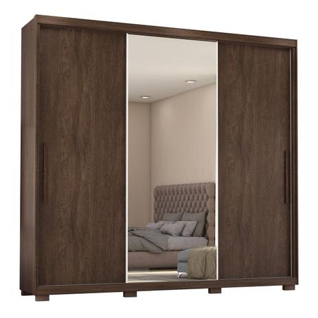Guarda Roupa Demóbile Pleno C/ Espelho E Pés 3 Portas Canela Touch Menor preço em Guarda Roupa Demóbile Pleno C/ Espelho E Pés 3 Portas Canela Touch