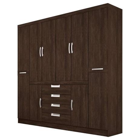 Guarda Roupa Demóbile Realce 8 Portas 4 Gavetas Sem Pés Ébano Touch é boa?