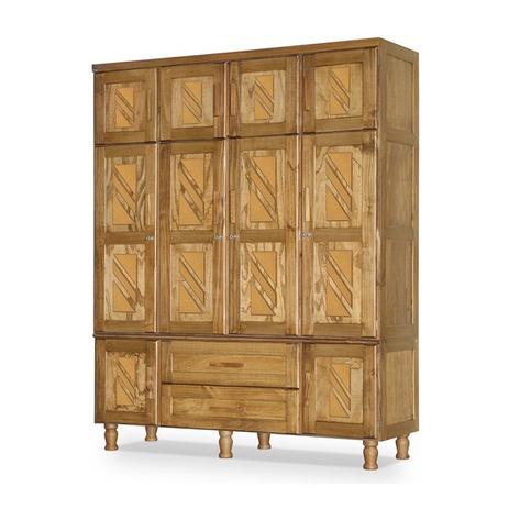 Guarda Roupa Em Madeira Macica e MDF Chicago 204 Honey Atraente Moveis - Atraente móveis Menor preço em Guarda Roupa Em Madeira Macica e MDF Chicago 204 Honey Atraente Moveis - Atraente móveis