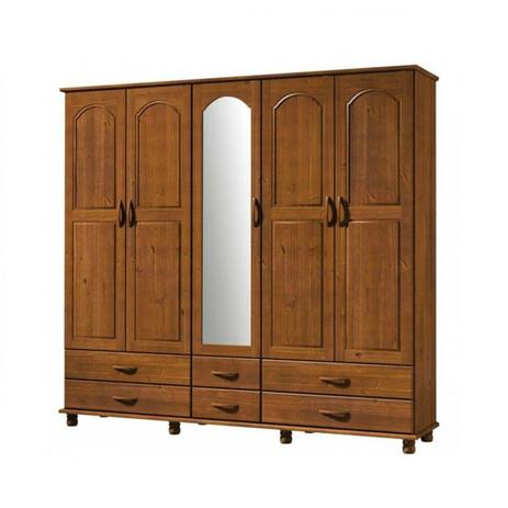 Guarda Roupa Finestra Esmeralda 1415 Madeira 5 Portas Imbuia Menor preço em Guarda Roupa Finestra Esmeralda 1415 Madeira 5 Portas Imbuia