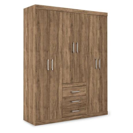 Guarda Roupa Havana Star 6.3 com Pés - Atacama - Santos andira Menor preço em Guarda Roupa Havana Star 6.3 com Pés - Atacama - Santos andira
