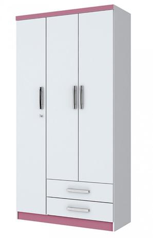 Guarda Roupa Henn Açaí 3 Portas Flex Color Branco/Branco/Rosa Chá Menor preço em Guarda Roupa Henn Açaí 3 Portas Flex Color Branco/Branco/Rosa Chá