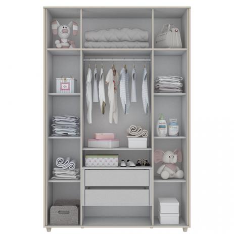 Guarda Roupa Infantil 4 Portas com Vidro Aquarela Henn Cristal/Branco -  Guarda-Roupa / Roupeiro - Magazine Luiza